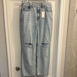 Good American Light Blue Distressed Jeans